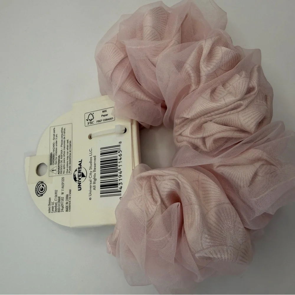 Scunci Light Pink Wicked Scrunchie Glinda Tulle NWT